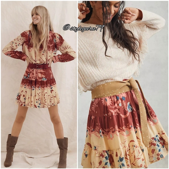 Anthropologie Dresses & Skirts - NWT, Anthropologie, Thessaly Tiered Mini Skirt